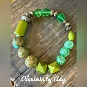 Alquimia Green and Silver Bracelet